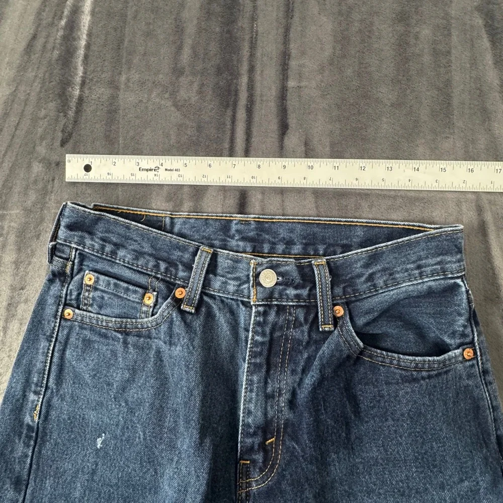 Levi's 505 Regular Fit Jeans Mens 30x32 Dark Wash Blue Straight Leg 00505-0216